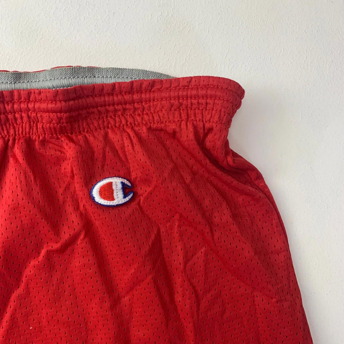 Champion Athletic Shorts Breathable Mesh Red Mens Size Large