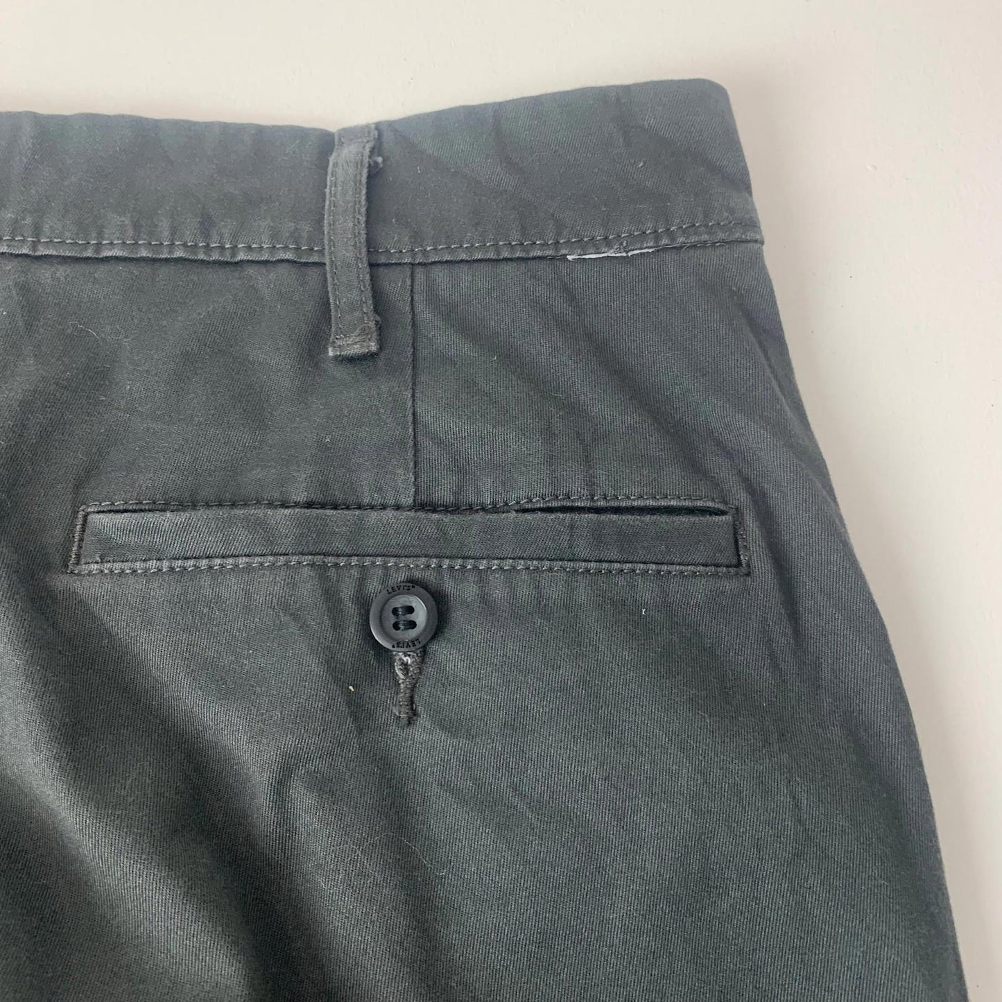 Levi Strauss & Co Chino Trousers Regular Fit Dark Grey Mens Label Size 32"