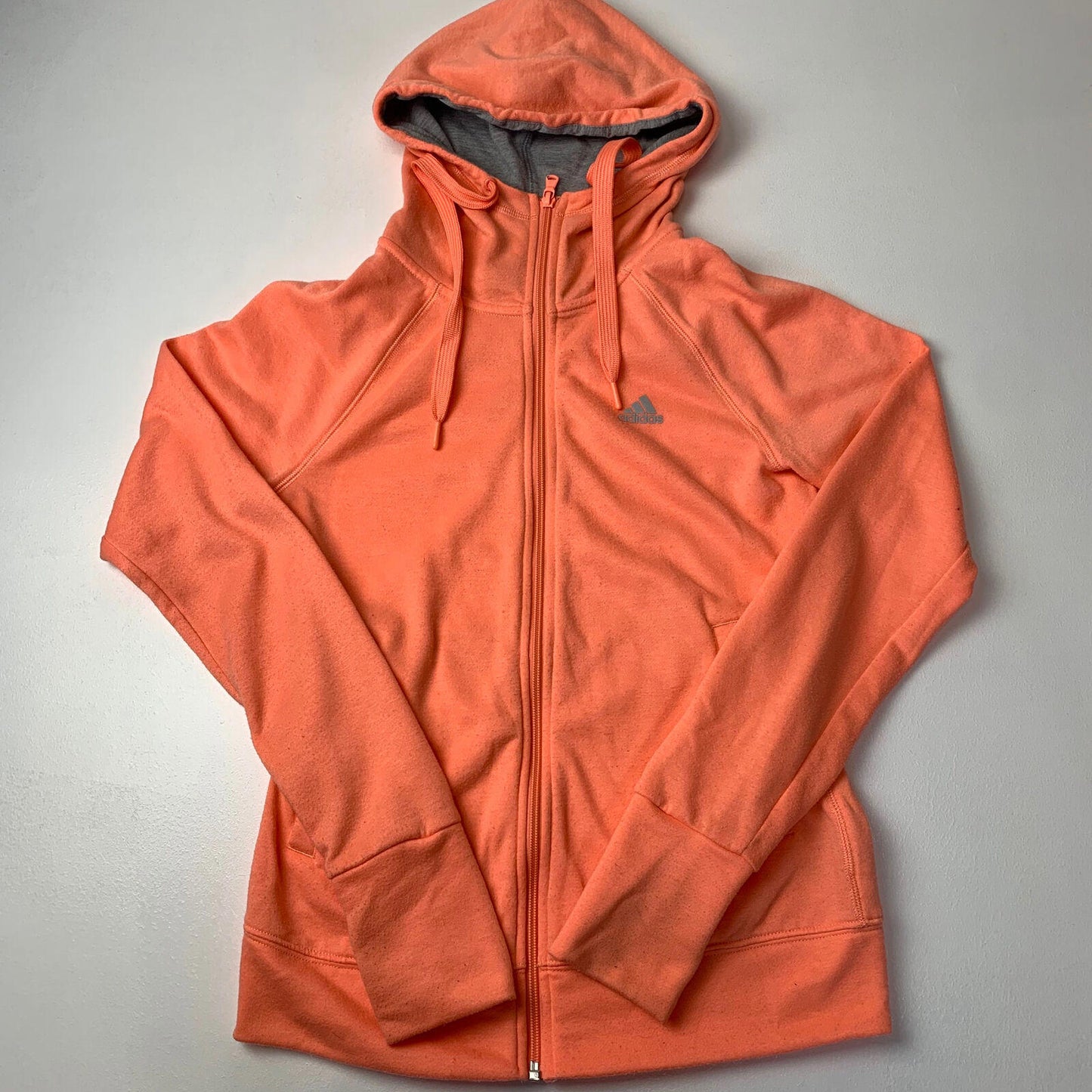 Women’s ADIDAS Full Zip Hoodies / Orange / UK 4-6 / XS / Cotton