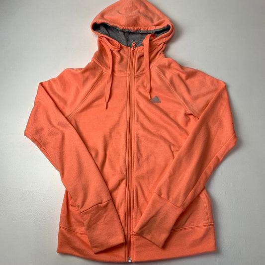 Women’s ADIDAS Full Zip Hoodies / Orange / UK 4-6 / XS / Cotton