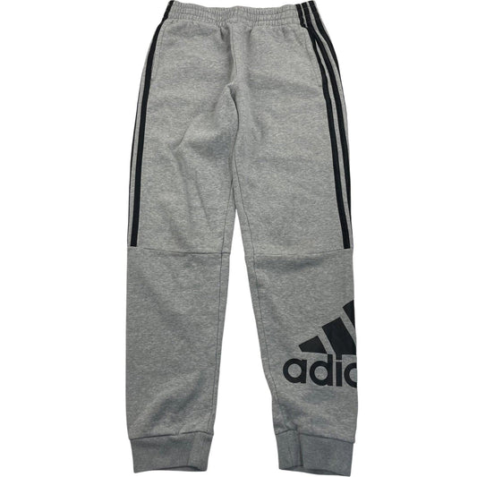 Adidas Boys Track Pants Jogger Style Grey with Black Stripes XL