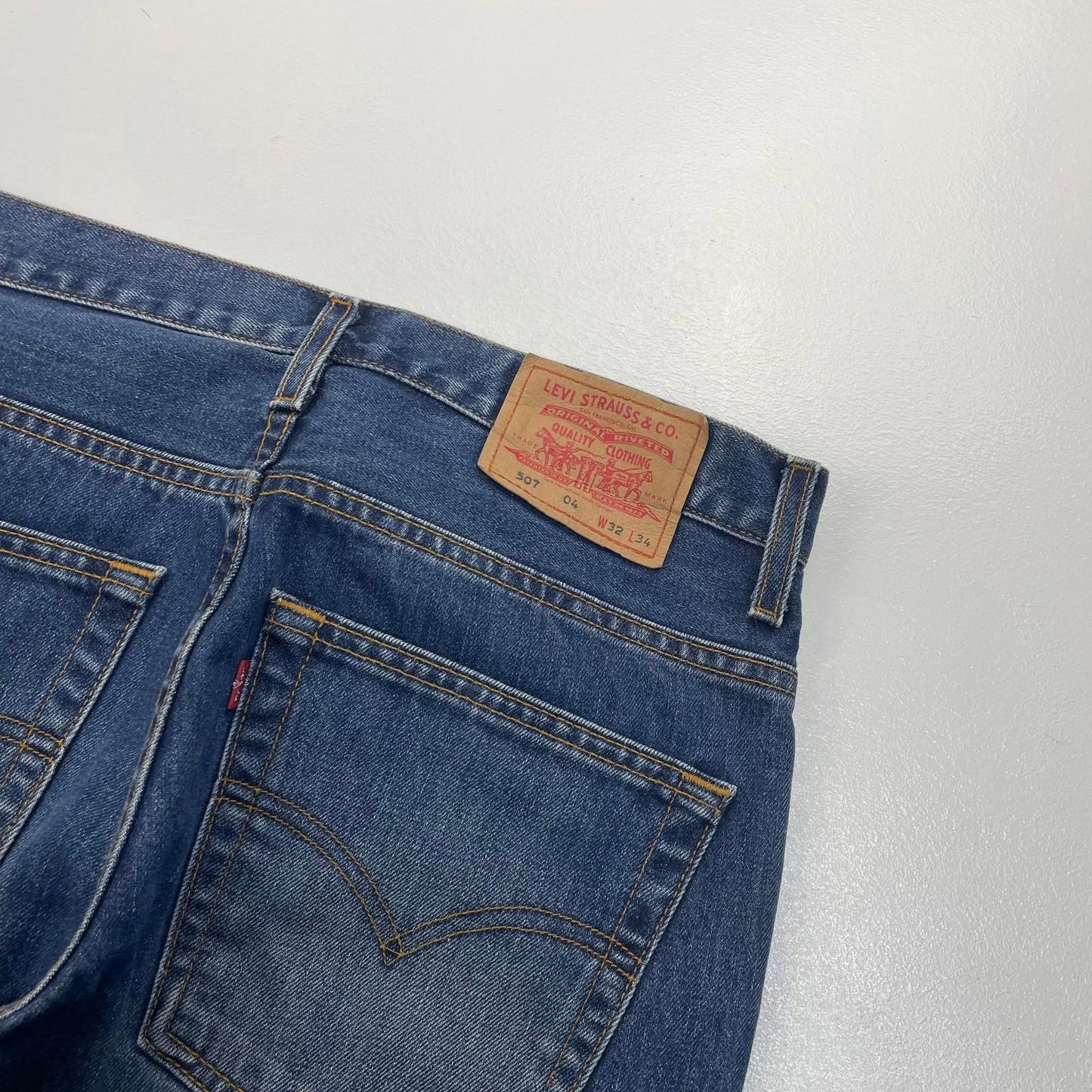 Levi's 507 Bootcut Jeans Mid Blue Vintage Denim Mens W32 L30