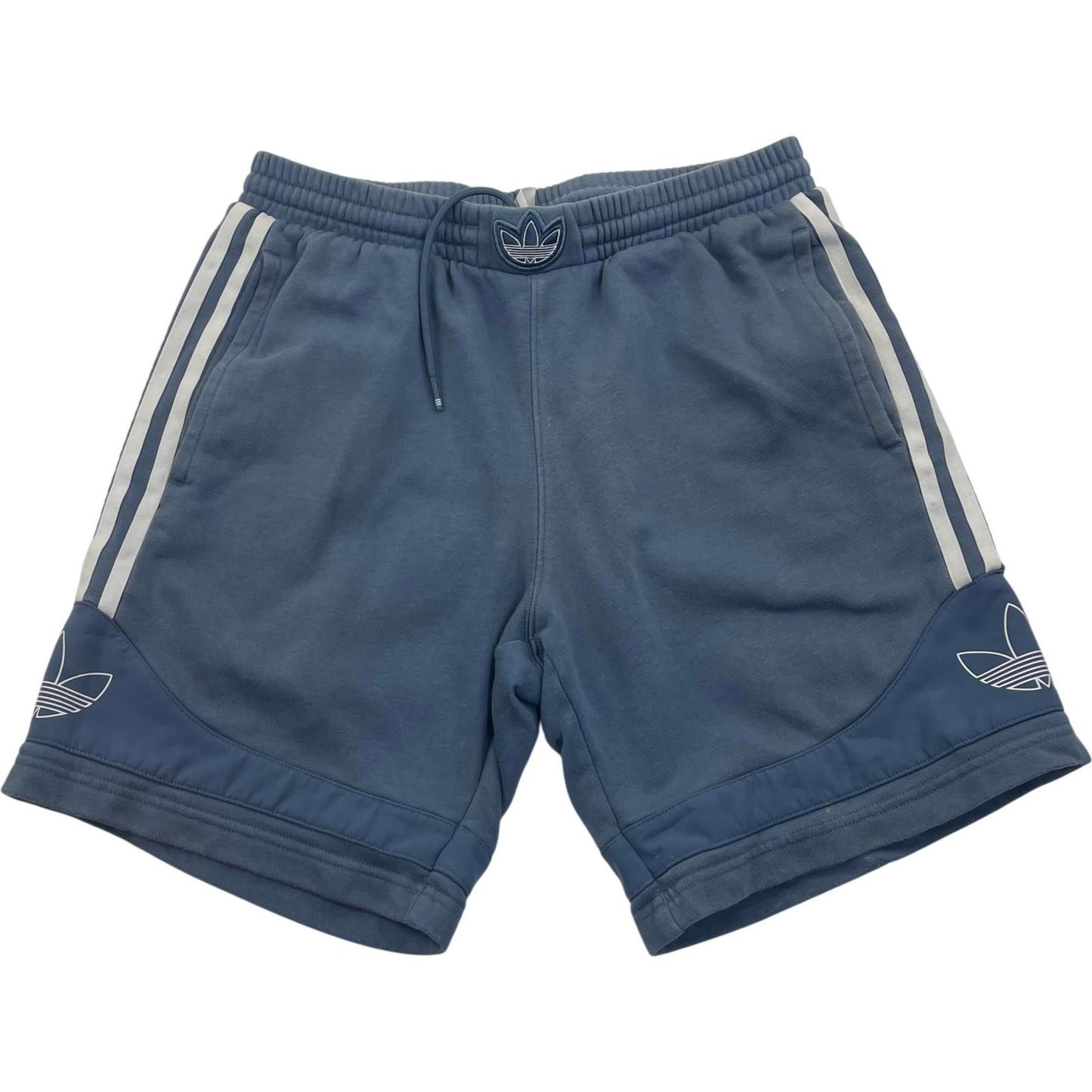 Adidas Activewear Shorts Blue Stripe Athletic Mens UK S