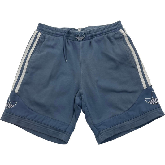 Adidas Activewear Shorts Blue Stripe Athletic Mens UK S