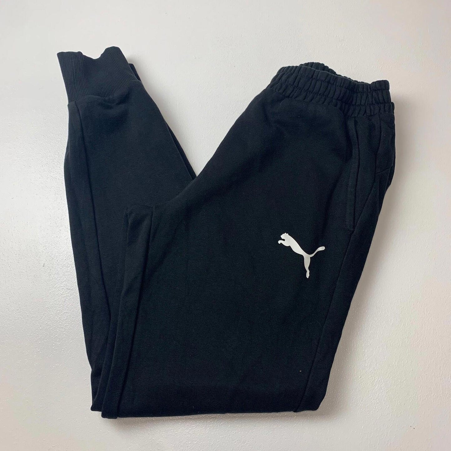 Mens PUMA Jogging Bottoms / Black / Small / Regular Fit / Joggers