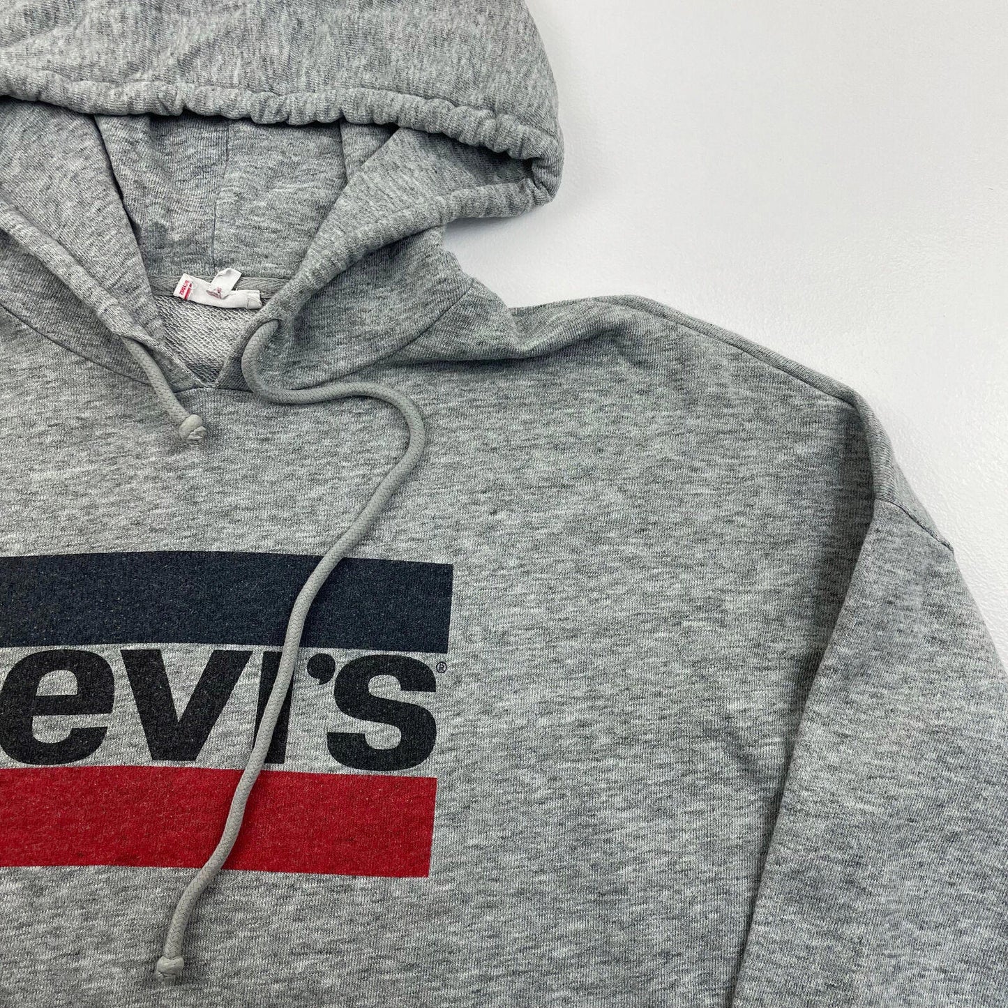 Women’s Levi’s Oversized Grey Spellout Hoodie , Size M