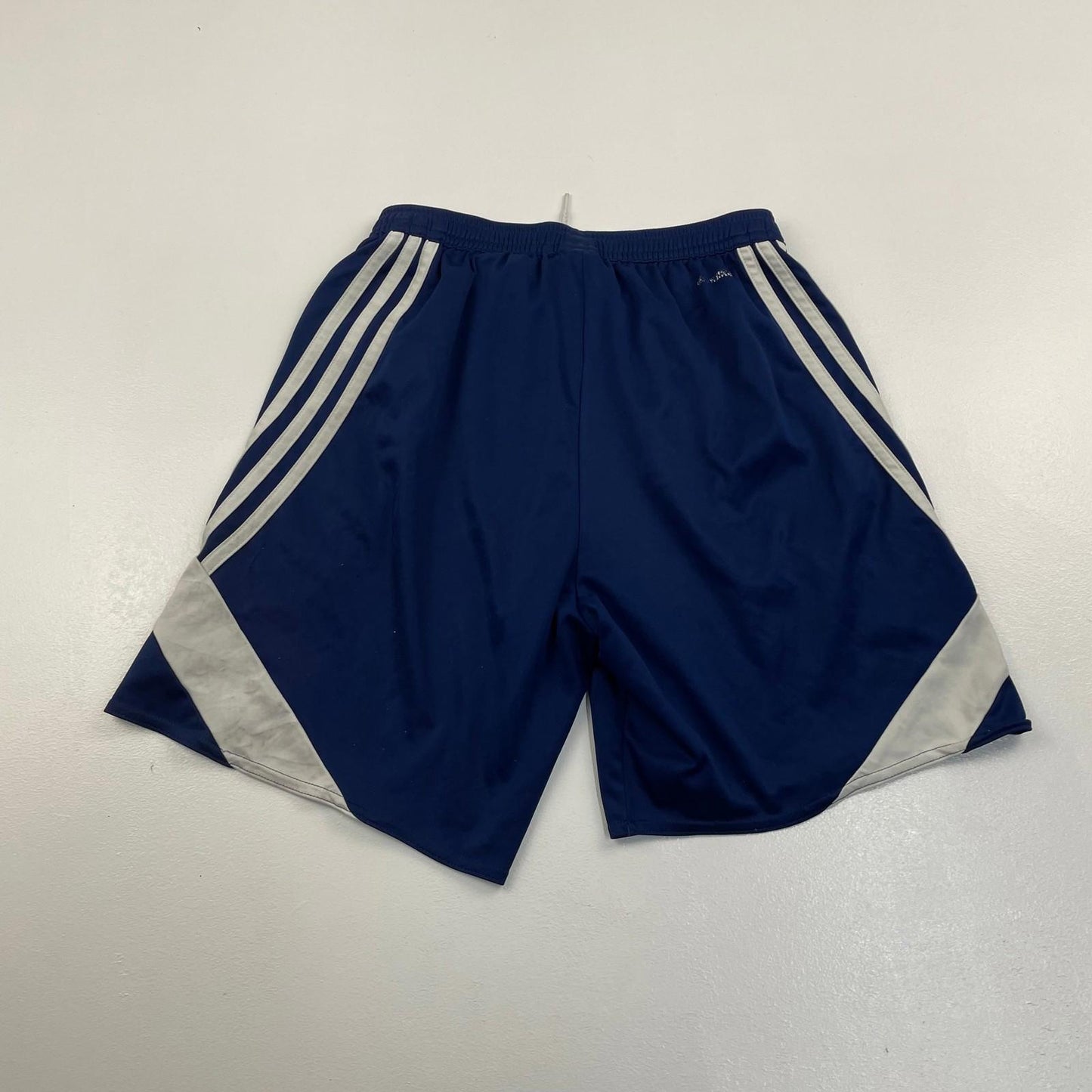 ADIDAS Activewear Shorts Athletic Blue White Stripe Drawstring Mens S