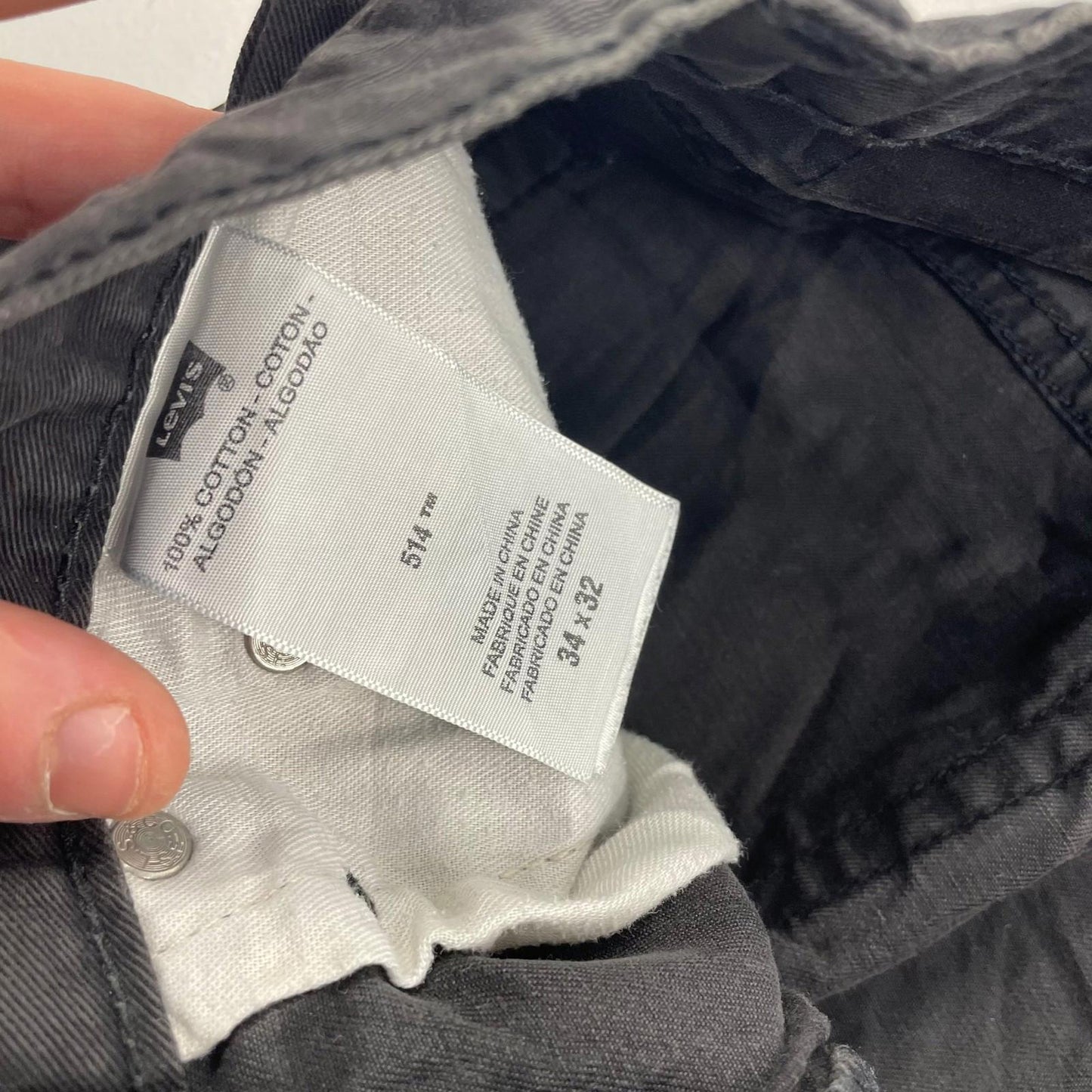 LEVI'S 514 Straight Leg Jeans Black Denim Womens Size 32 x 32