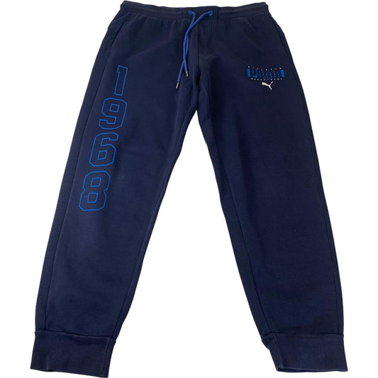 Puma Jogger Sweatpants Athletic Navy Blue Mens Large 1968 Graphic