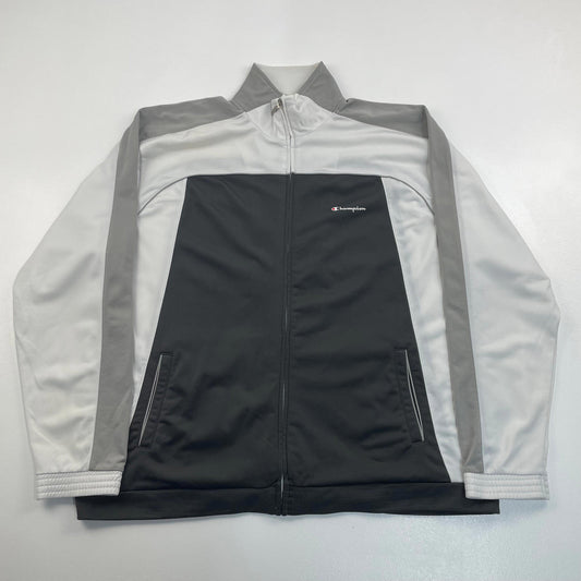 Men’s CHAMPION Grey & White Track Top Jacket , Size 2XL