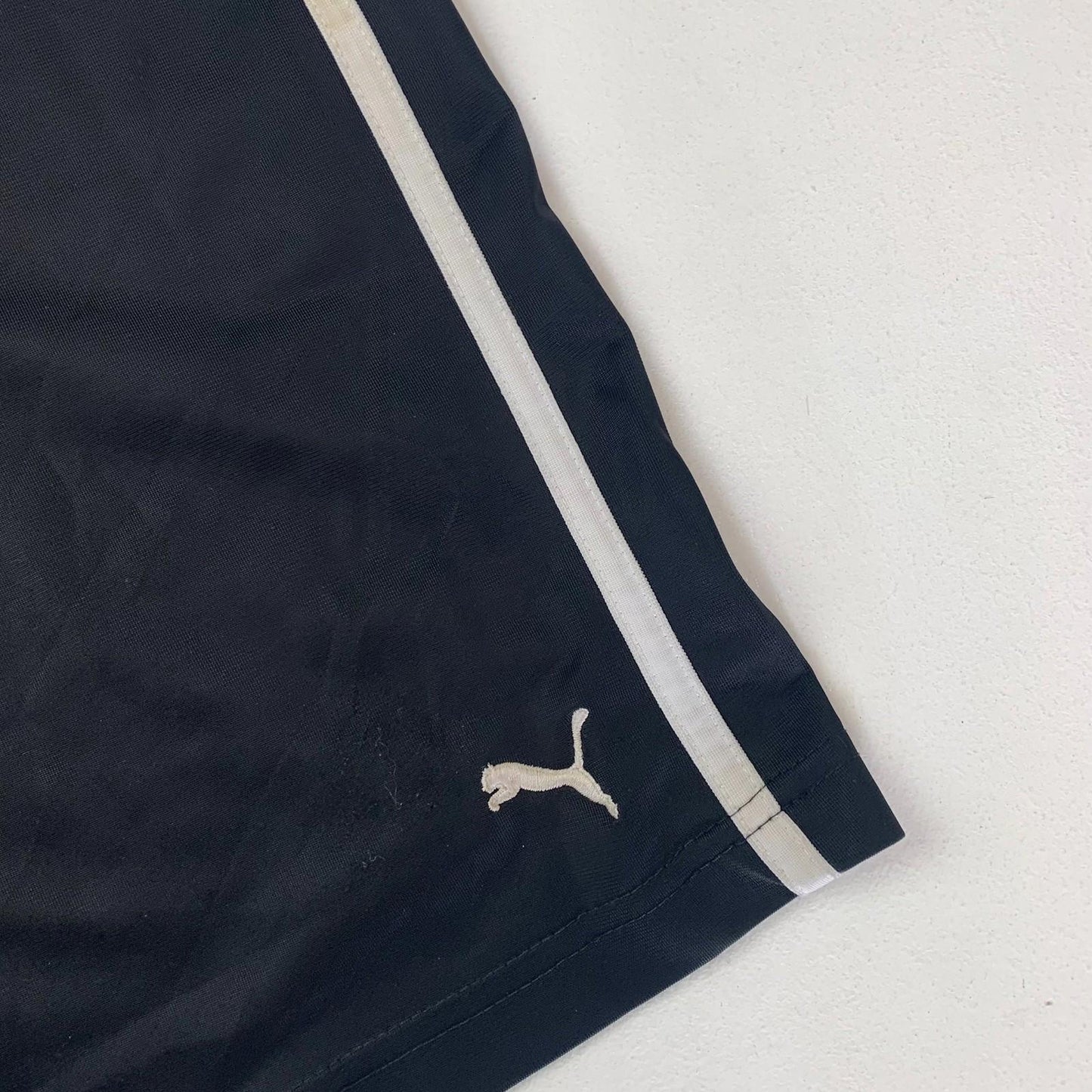 PUMA Boys Athletic Sweat Shorts Black Striped Detail Activewear XL