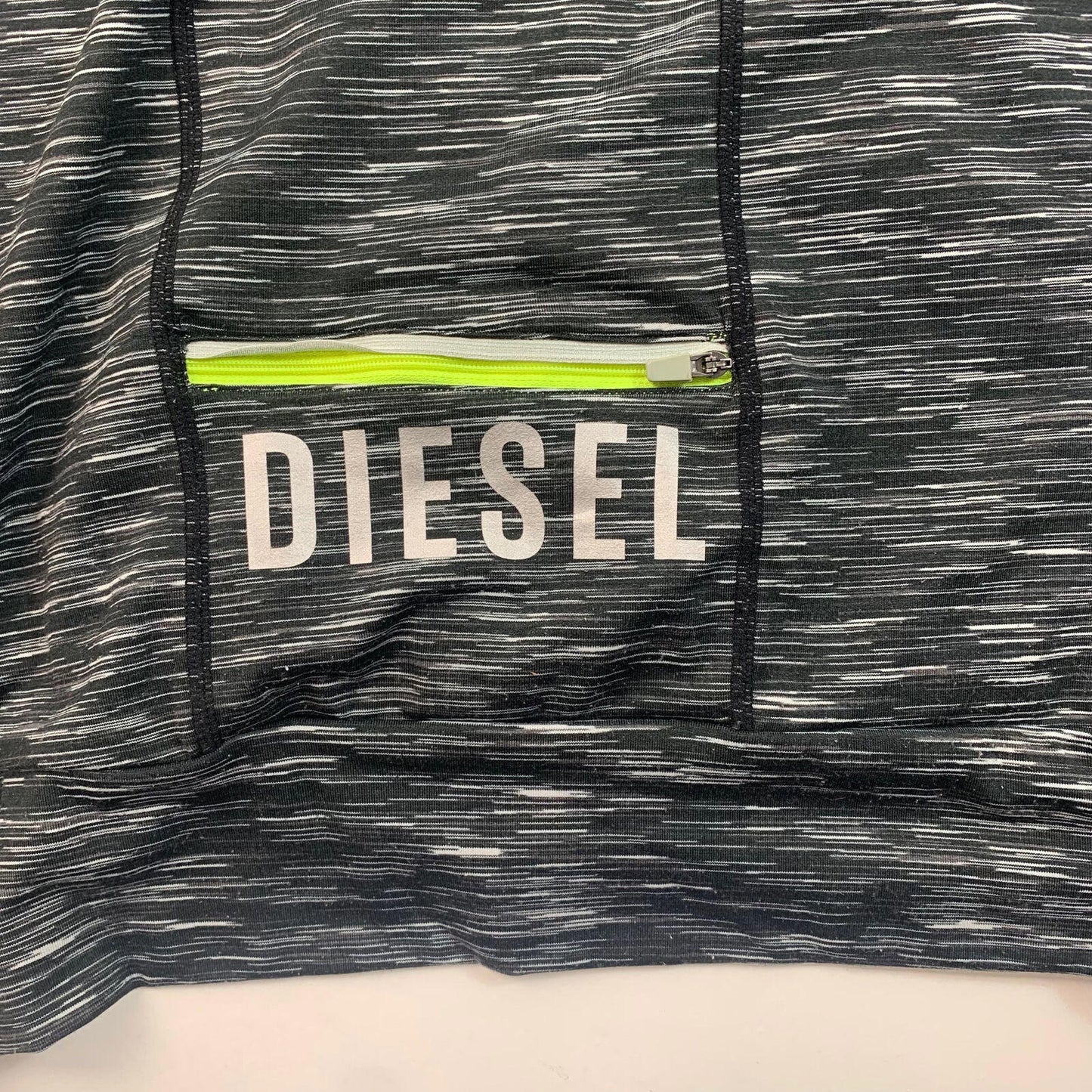 Women’s DIESEL ACTIVEWEAR Full Zip Hoodie / Small / Black & Grey / Stretchy