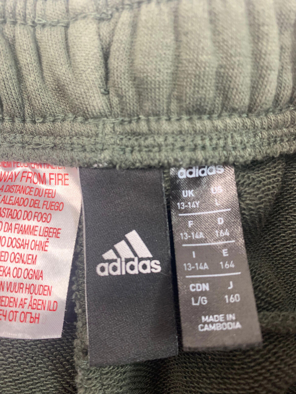 Boys ADIDAS Joggers / Green / 13-15 yrs / Sweatpants