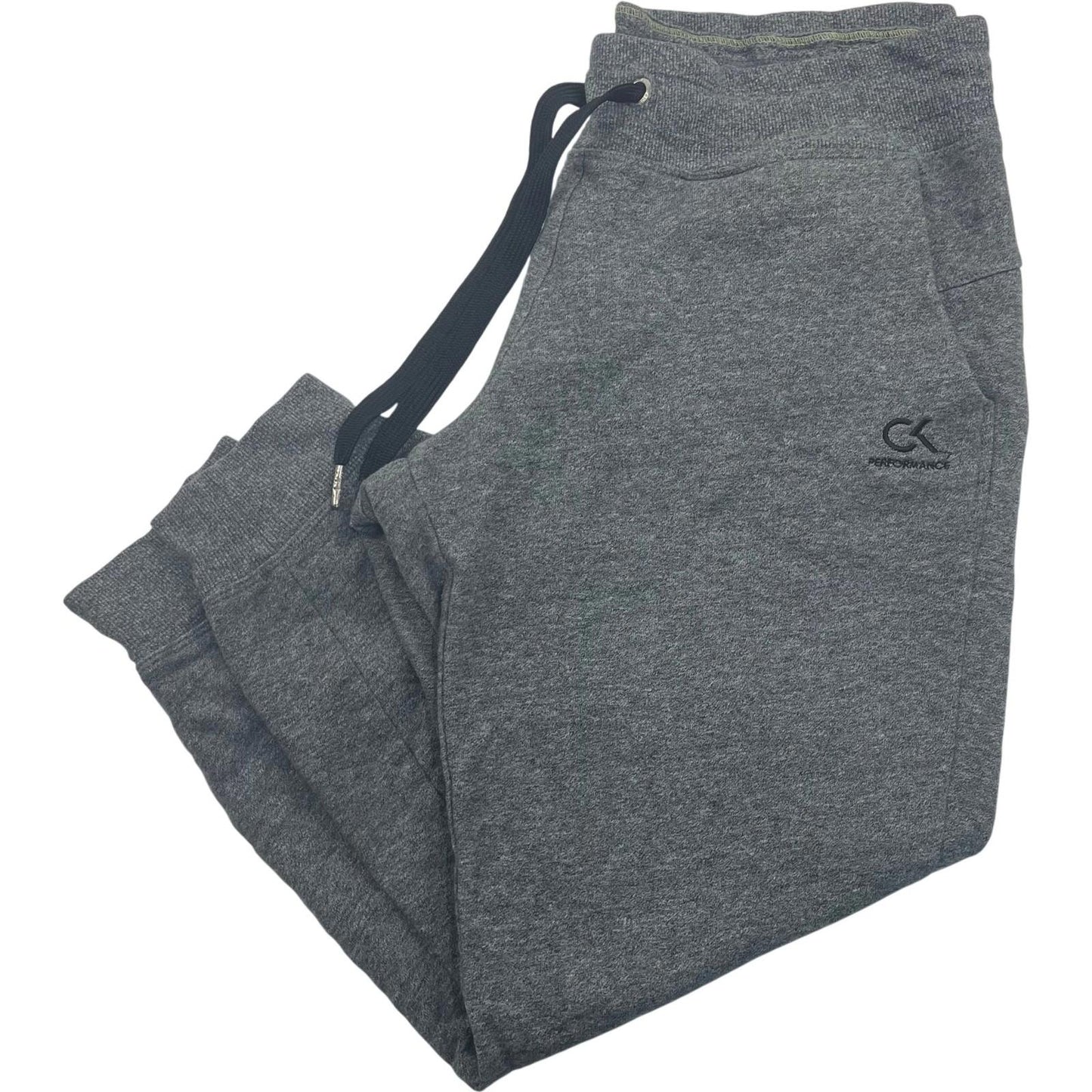 CALVIN KLEIN Performance Joggers Sweatpants Grey Drawstring Womens Large