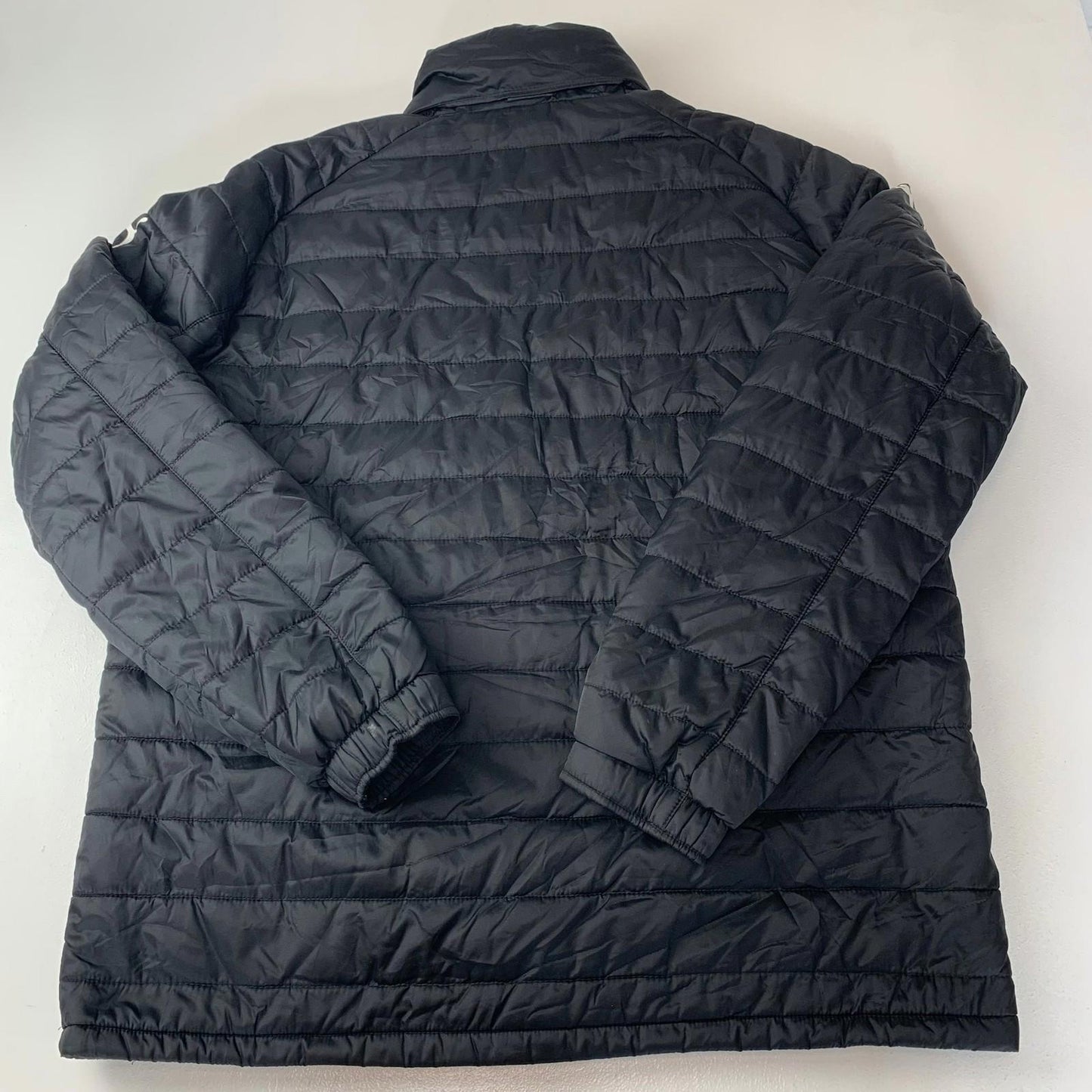 Puma Jacket Fleece Lined Warm Cell Black Zip Pockets Mens L