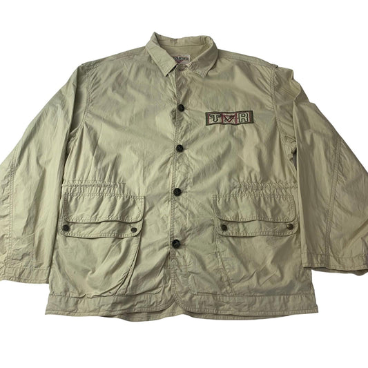 Tavarner Custom Jacket Casual Beige Button-Up Lightweight Mens Medium
