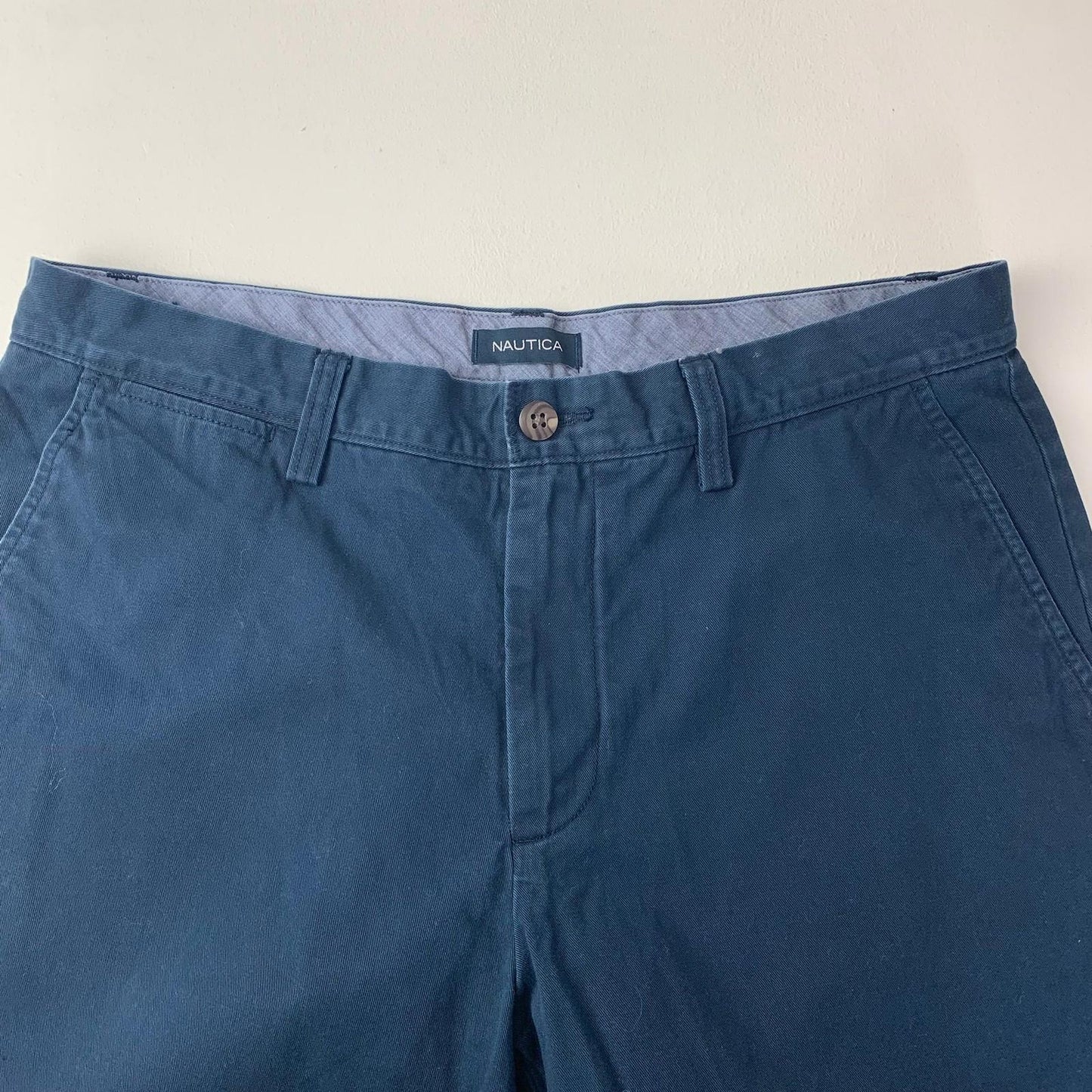 Nautica The Deck Pant Classic Chino Navy Blue Mens W34 L32