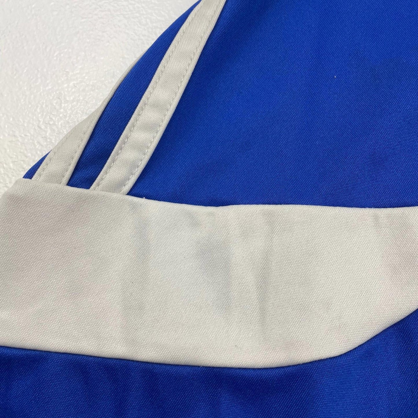 ADIDAS Climalite Athletic Shorts Blue Striped Design Mens UK M