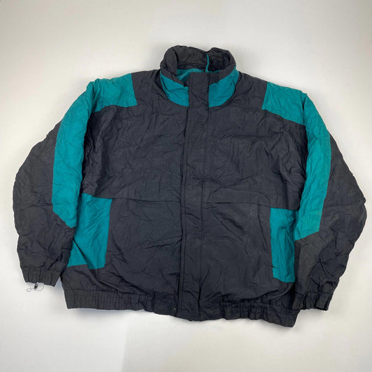 Vintage Men’s STEEP SLOPE Ski Jacket , Black & Green , Size 2XL