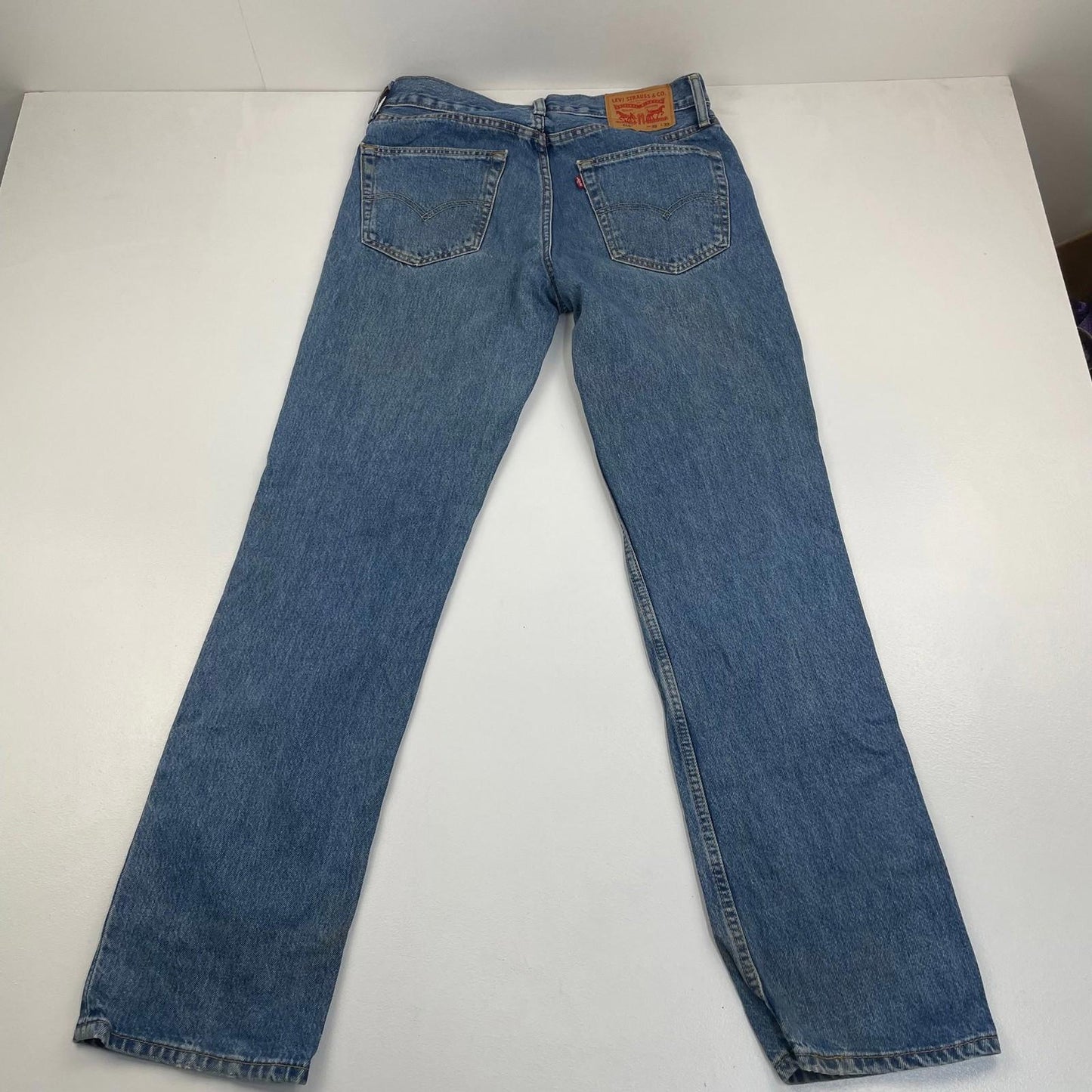 LEVI'S 516 Straight Leg Vintage Blue Denim Jeans Mens W32 L32
