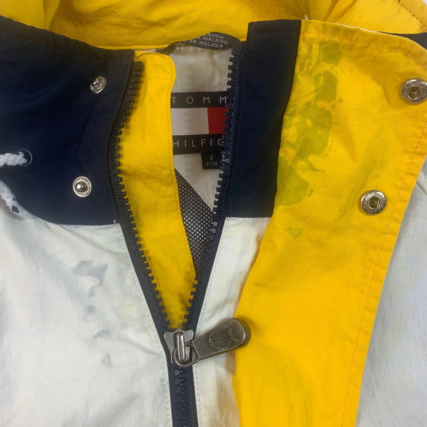 Men’s Vintage TOMMY HILFIGER Sailing Jacket / 90’s / Off White / Small / Spellou