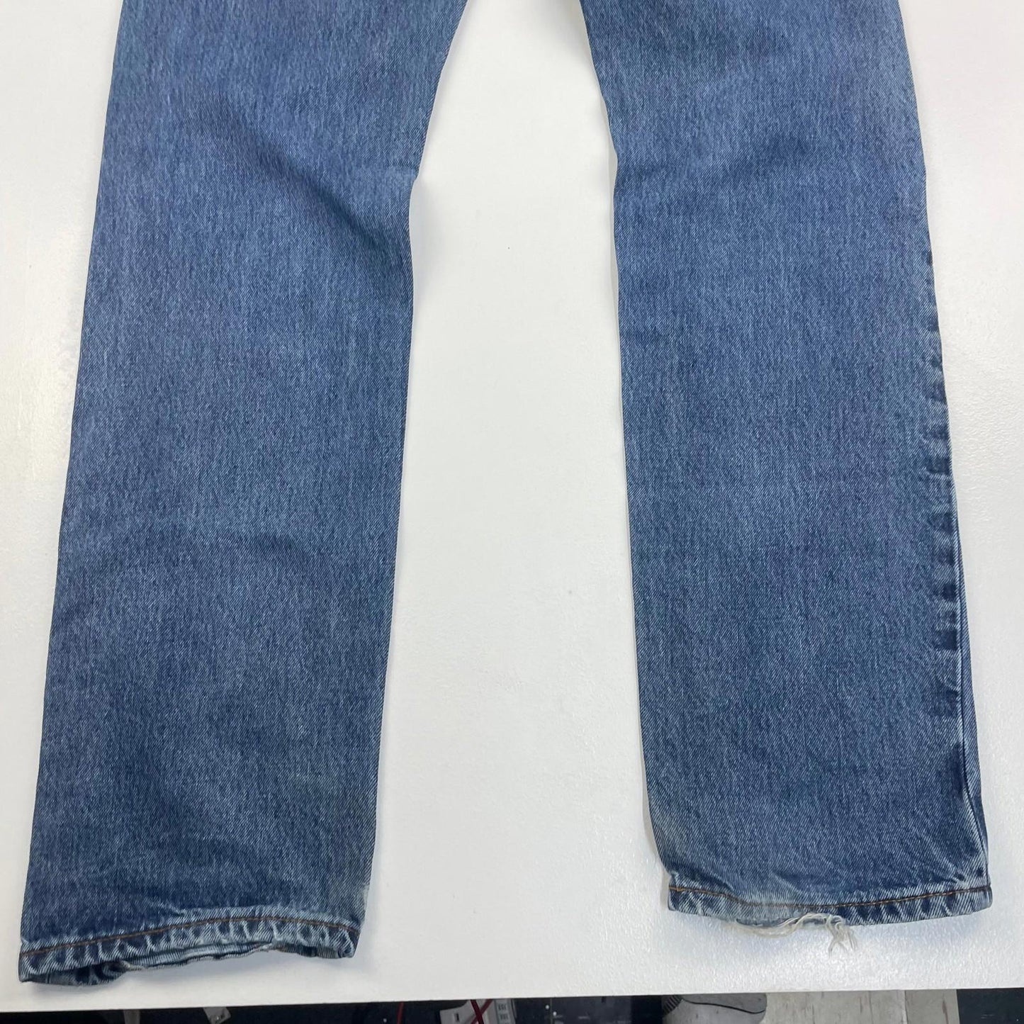 LEVI'S 505 Jeans Straight Regular Fit Blue Denim Classic Mens W32 L36