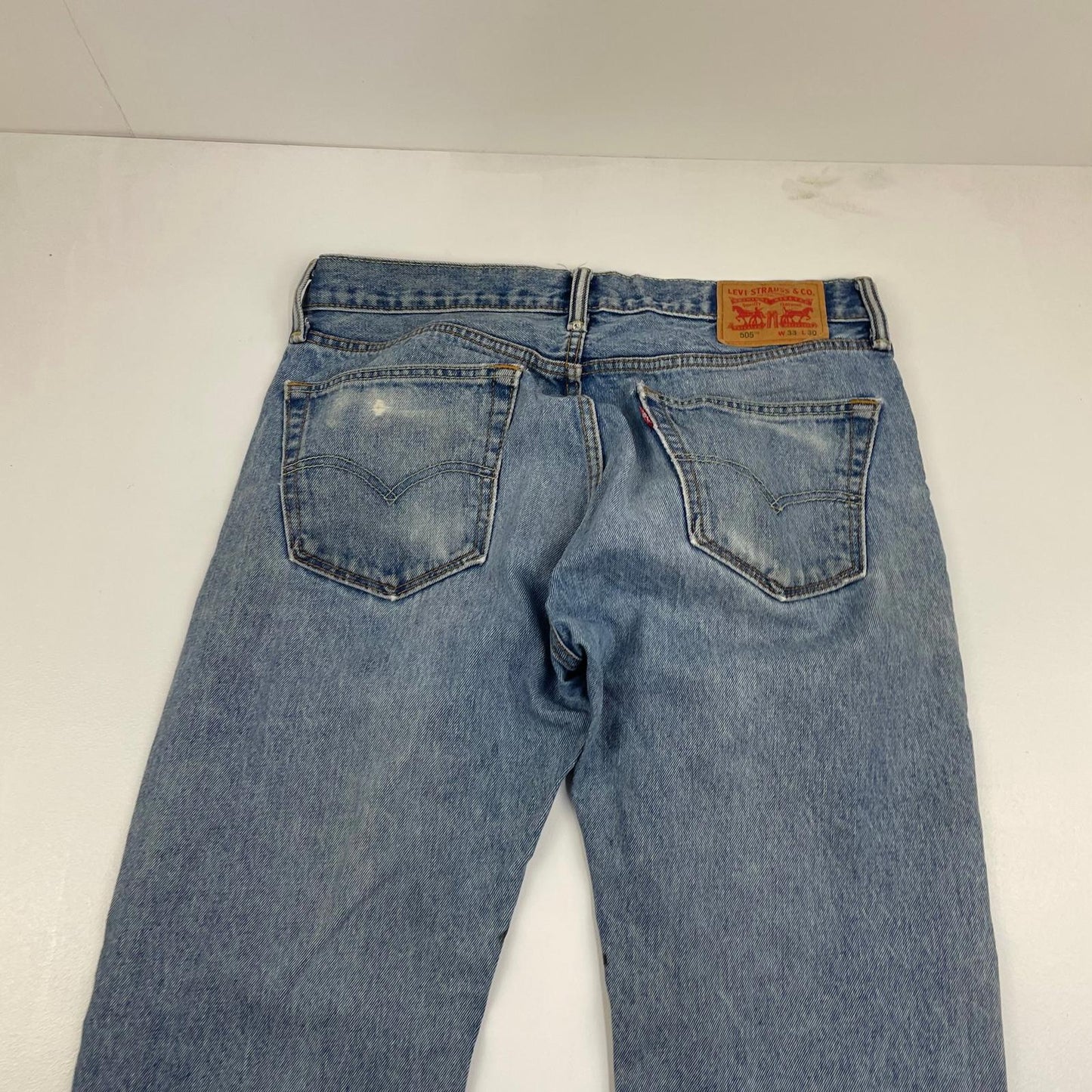 Levi's 505 Jeans Straight Classic Denim Blue Mens W33 L30