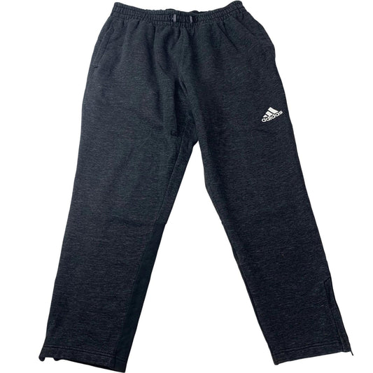 Adidas Track Pants Jogger Zip Pockets Black Gym Fitness Women UK L