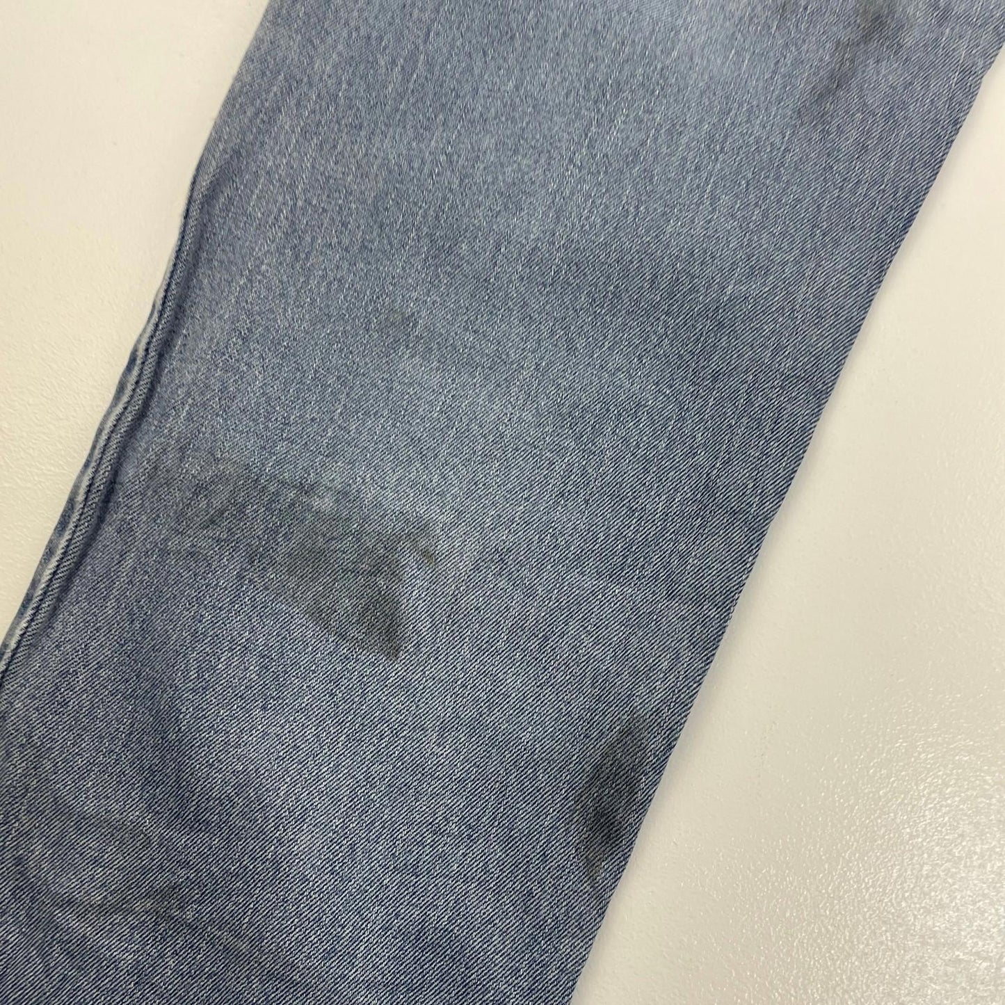 LEVI'S Jeans Straight Distressed Light Wash Denim Mens 36 X 32