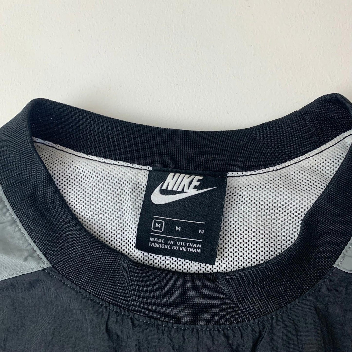 Nike Windbreaker Jacket Colourblock Black Grey White Womens M