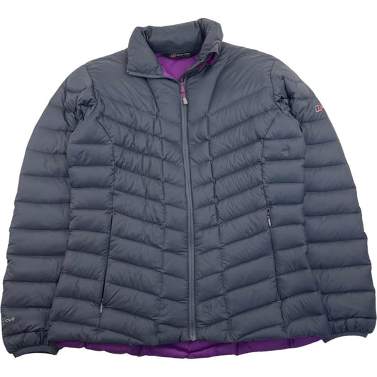 Berghaus Hydrodown Jacket Puffer Quilted Outdoor Grey Purple Womens UK 12