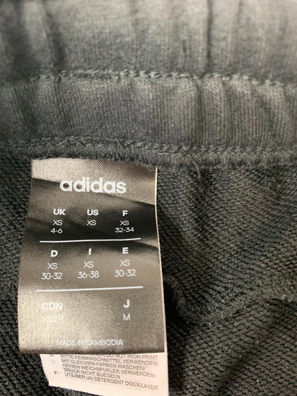 Women’s ADIDAS Straight Fit Jogging Bottoms / Black / XS / Joggers / Sweatpants