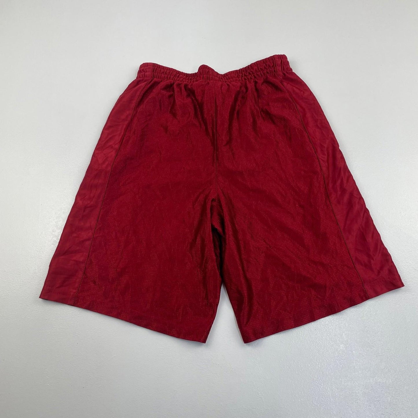STARTER Basketball Shorts Red Elastic Waist Mens S
