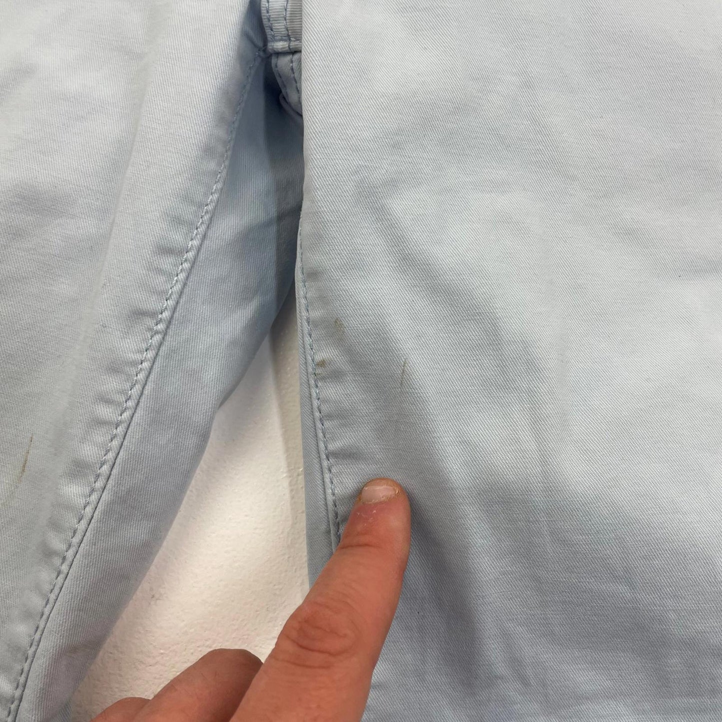 HILFIGER Denim Shorts Chino Light Blue Casual Mens Size 30