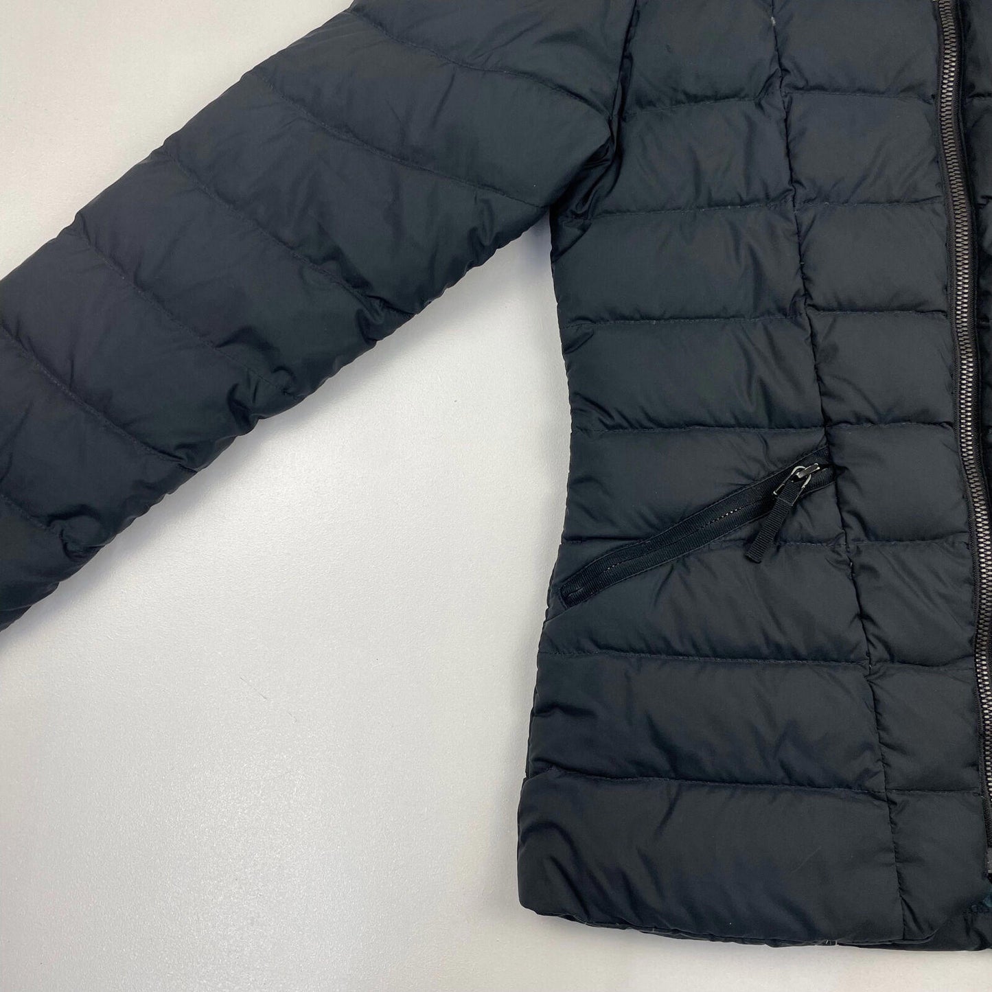 Women’s Dark Grey THE NORTH FACE Goose Down Puffer Gilet Jacket , Size XS