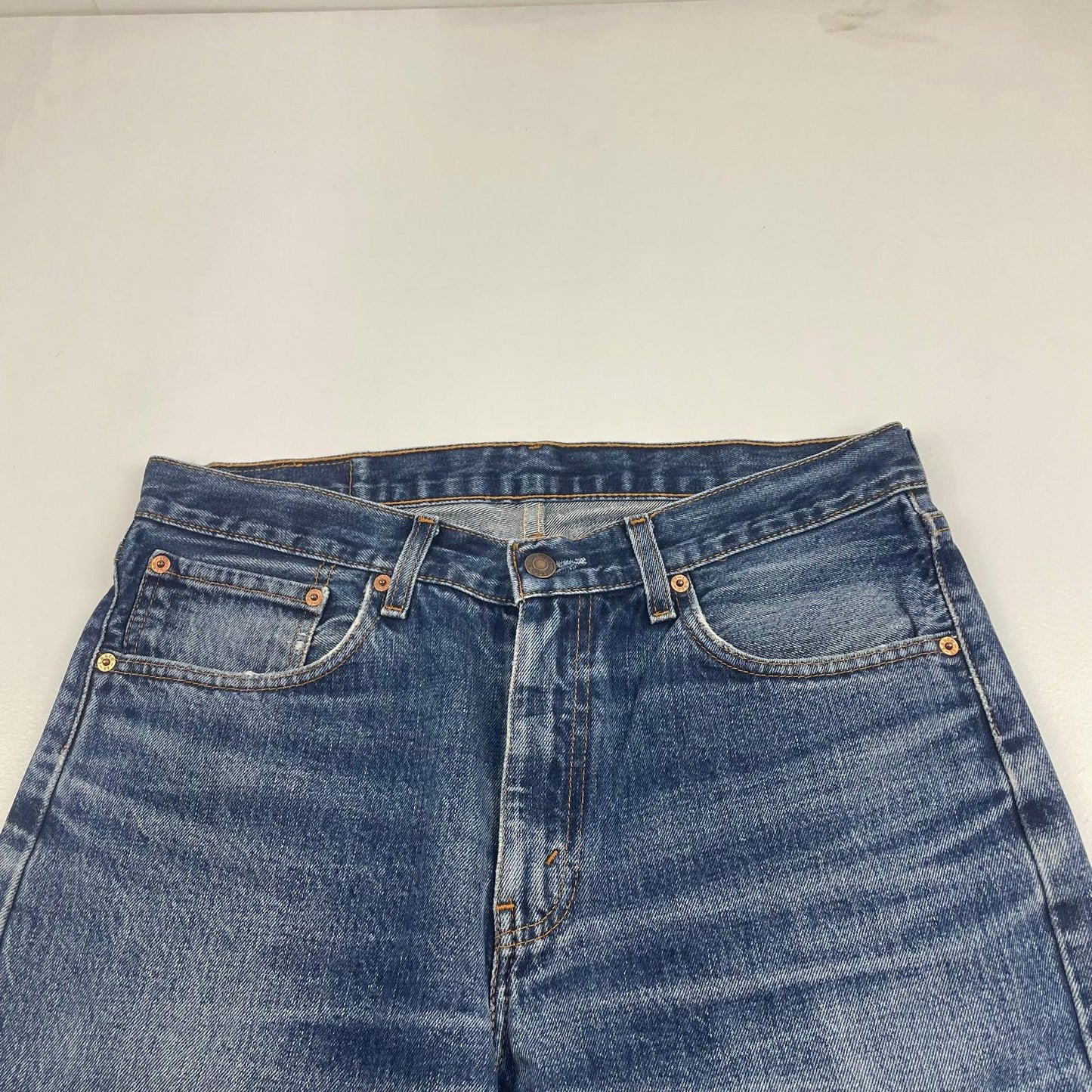 LEVI STRAUSS Straight Leg Denim Blue Jeans Vintage Style Mens W34 L32