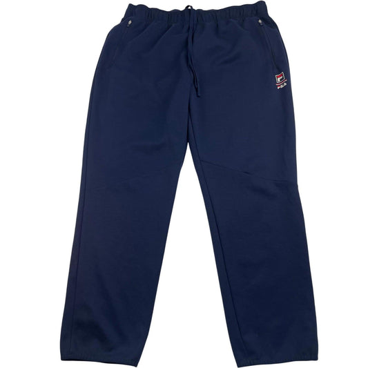 FILA Track Pants Jogger Style Logo Drawstring Navy Mens XL