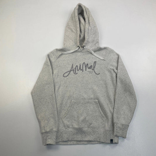 Women’s ANIMAL Light Grey Spellout Hoodie , Size UK 8 / S