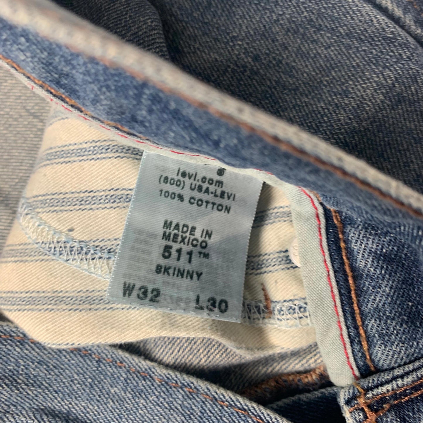 Mens LEVIS 511 Skinny Jeans / W32 L30