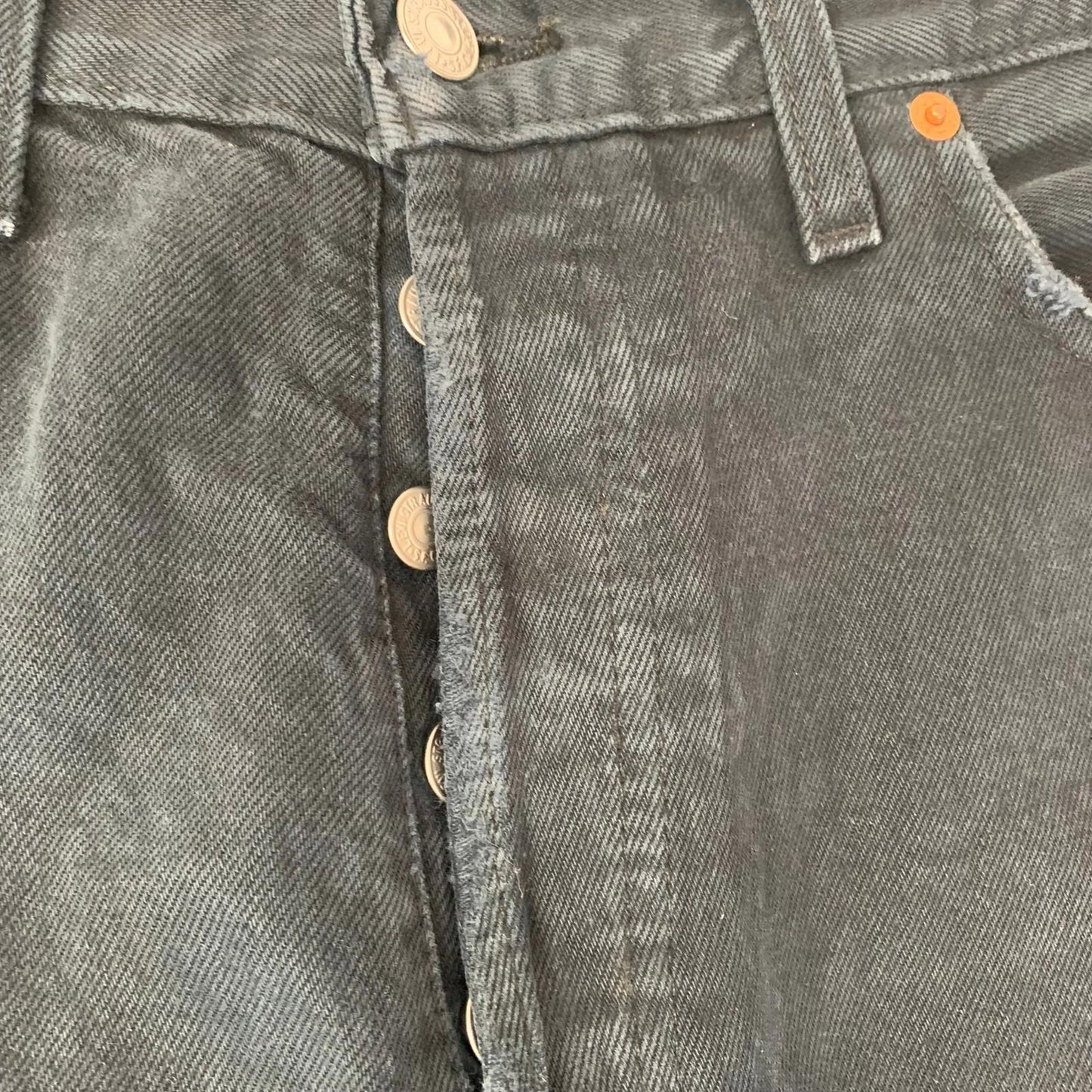 LEVI'S Straight Leg Jeans Vintage Distressed Denim Blue Mens W33 L32
