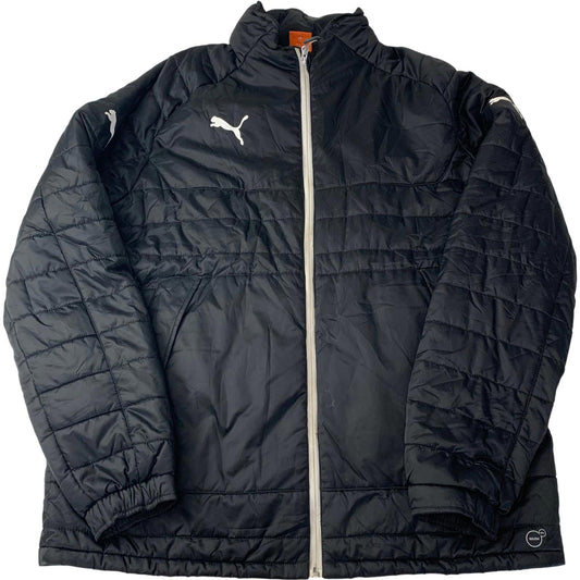 Puma Jacket Fleece Lined Warm Cell Black Zip Pockets Mens L