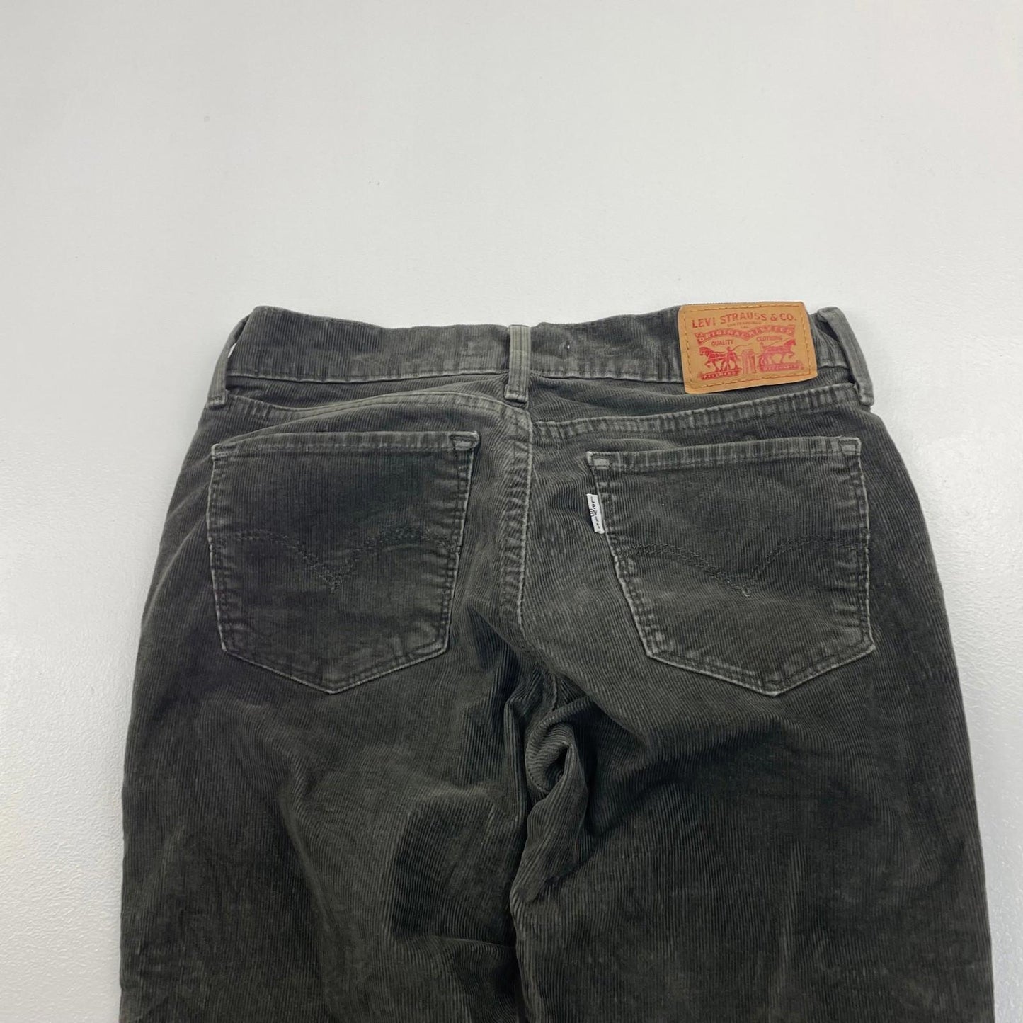 Levi's 710 Super Skinny Corduroy Grey Trousers Womens W25 L30 UK 6