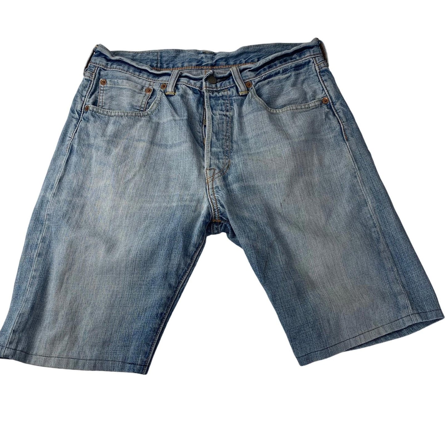 Levi's 501 Denim Shorts Hemmed Blue  Mens W31
