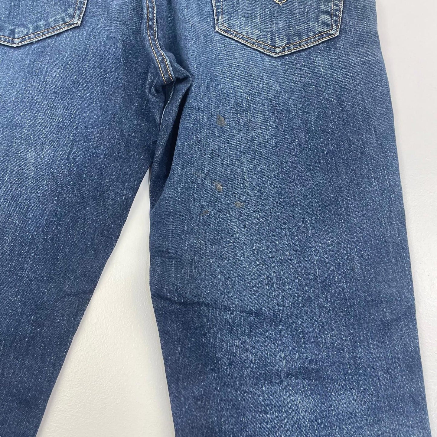 LEVI'S Jeans Straight Fit Faded Casual Blue Cotton Denim Mens W34 L30