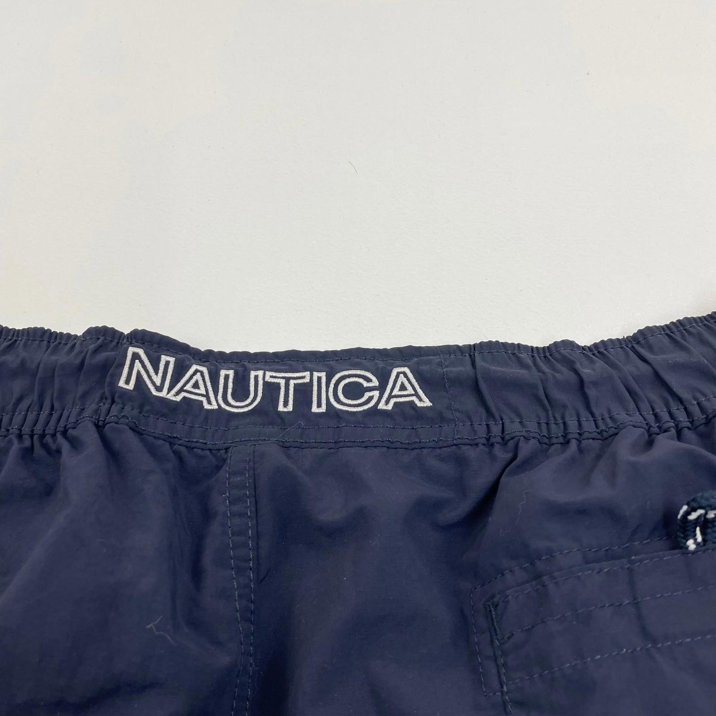 NAUTICA Swim Shorts Mesh Lining Navy Blue Mens Large