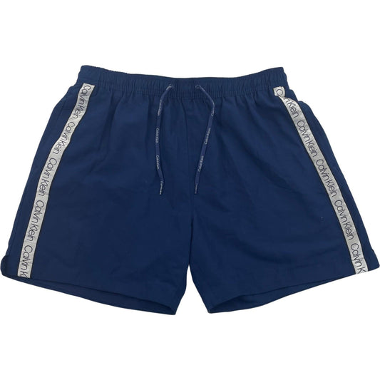 CALVIN KLEIN Swim Shorts Logo Tape Blue Mens Large