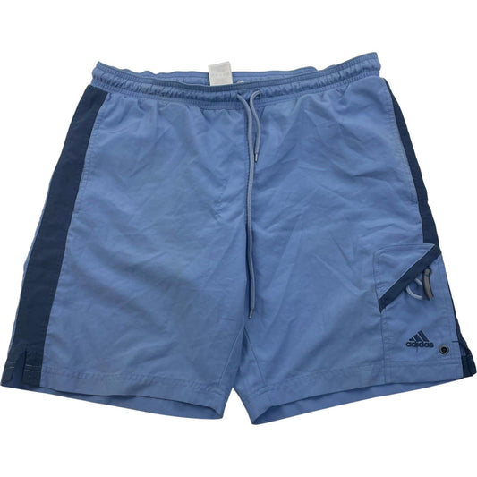 Adidas Swim Shorts Quick Dry Elastic Waist Blue Mens L