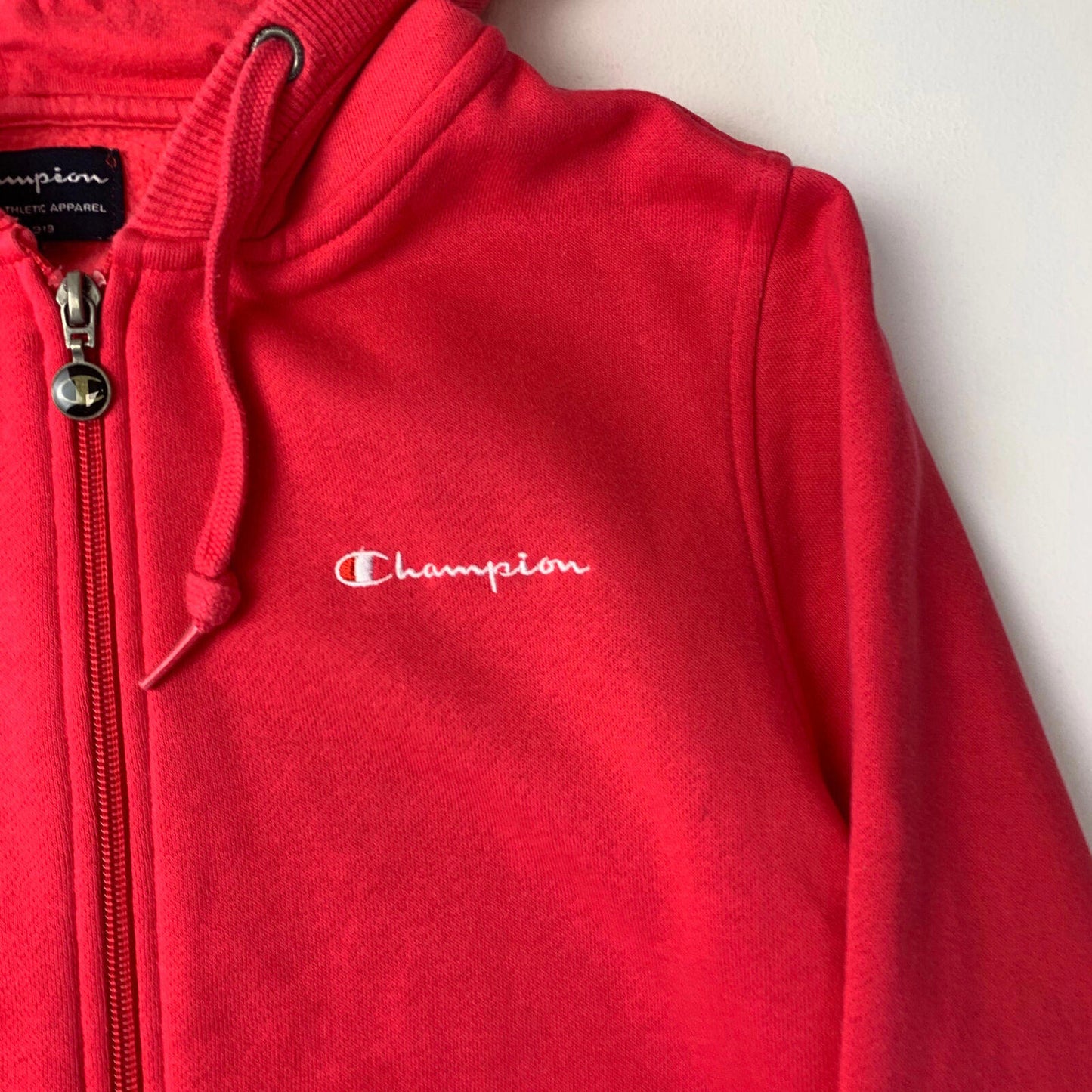 Women’s CHAMPION Full Zip Cotton Hoodie / Pink / Large