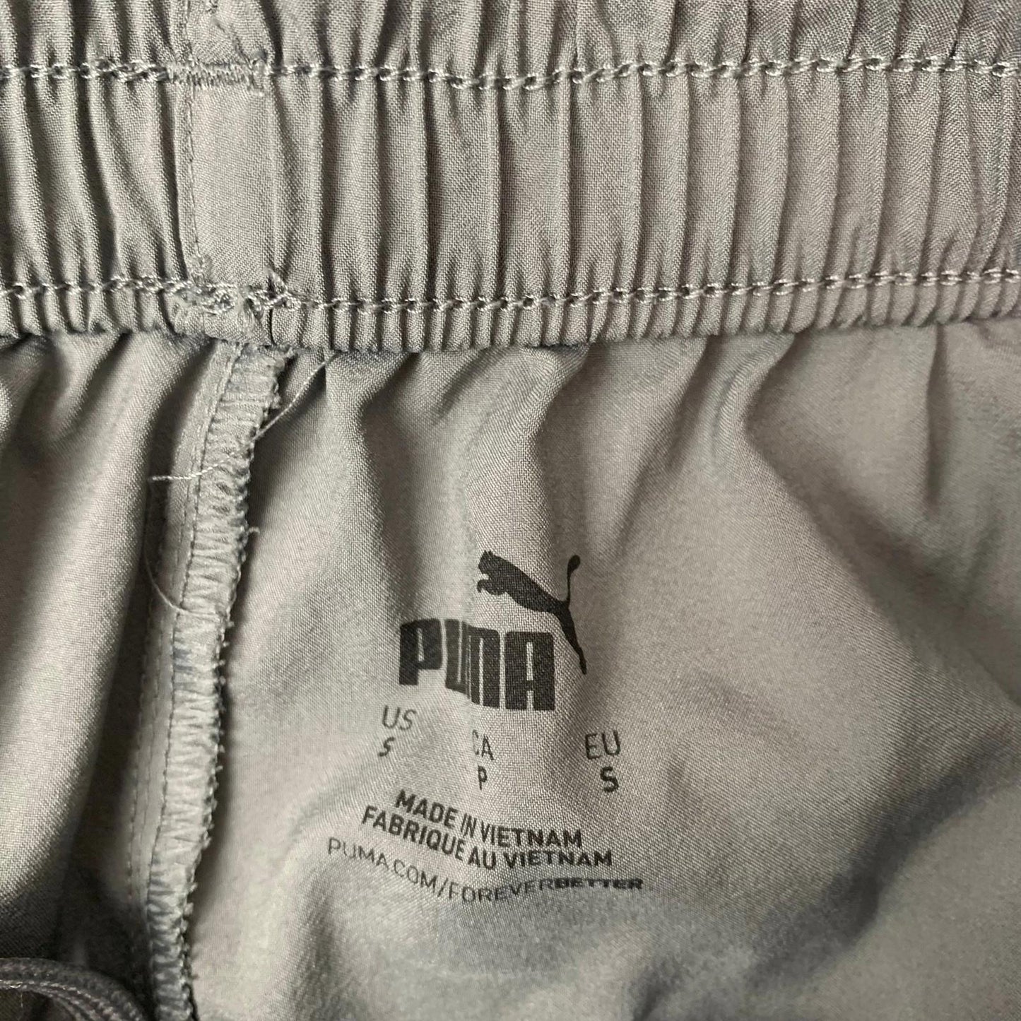 PUMA Shorts Casual Drawstring Grey Logo Men's Small S