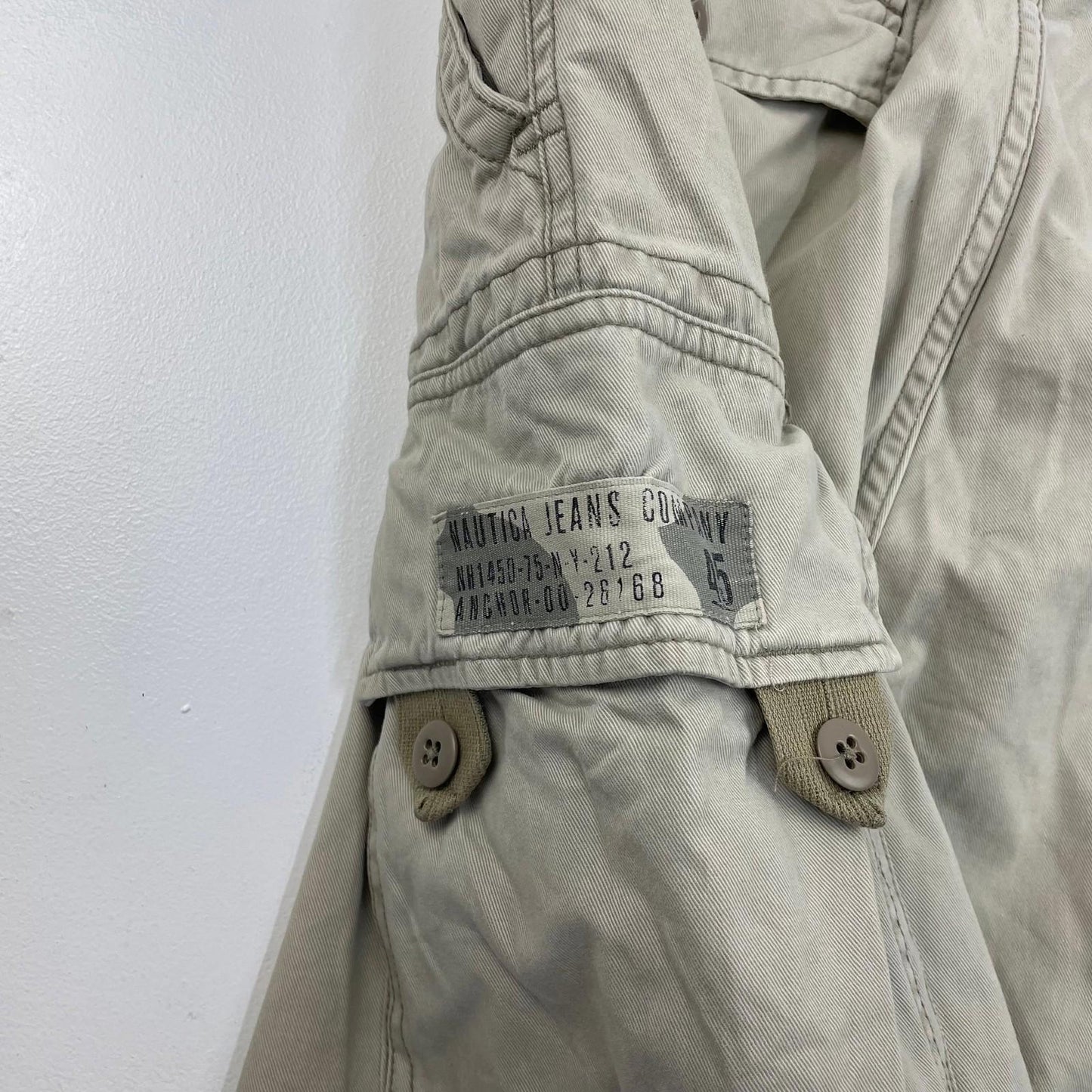 NAUTICA JEANS Shorts Cargo Style Beige Cotton Men's Size 33